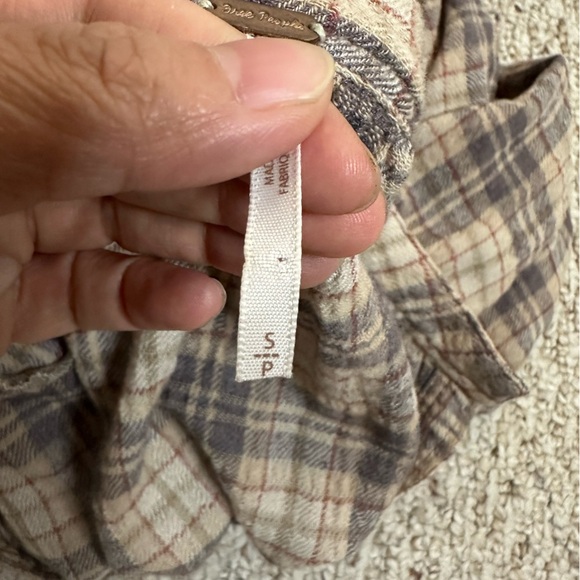 FREE PEOPLE Northern Bound Button Down Blouse EUC sz S - Picture 6 of 10